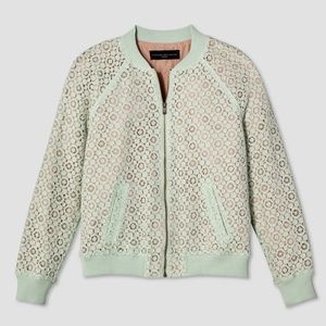 mint bomber jacket